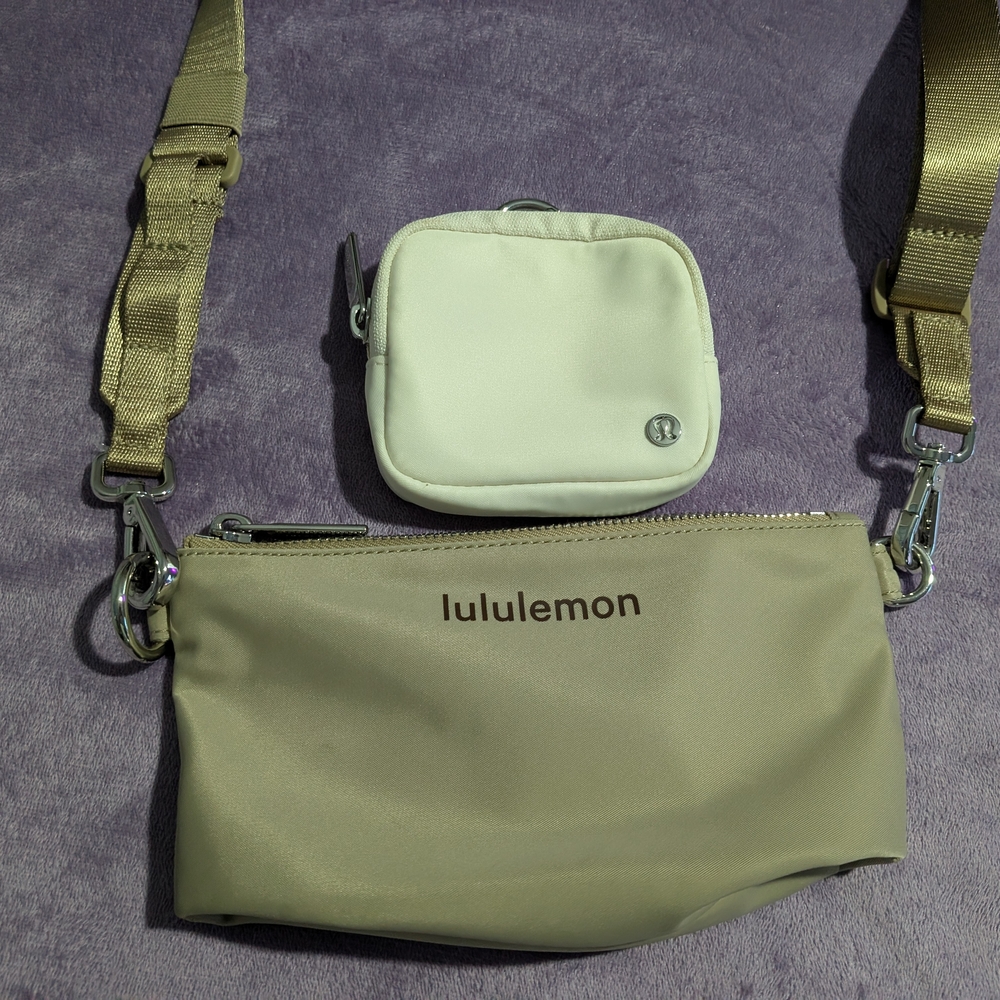 lululemon athletica Beige and Cream Crossbody Bag